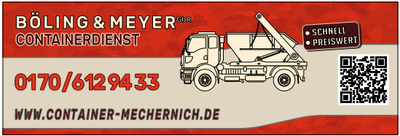 Containerdienst Böling & Meyer, Mechernich — Sponsor der SG Rotbachtal-Strempt